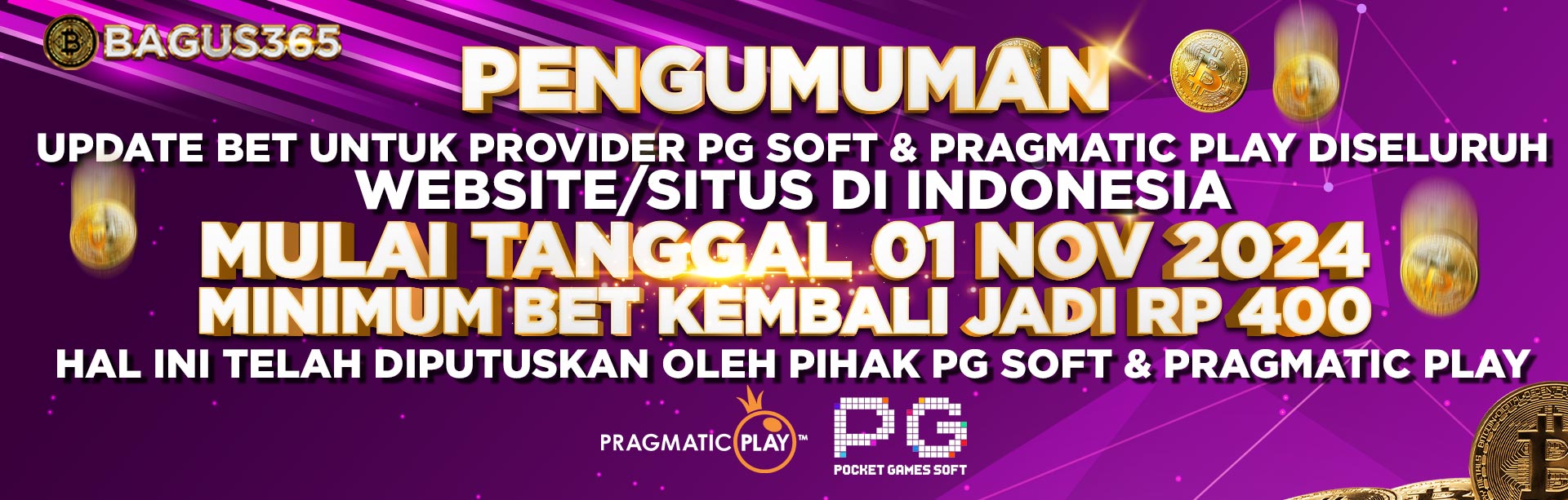 PENGUMUMAN UPDATE BET